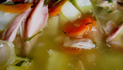 Kuřecí uzená polévka s bramborem, Kuřecí uzená polévka s bramborem