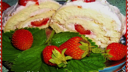 Nebesky hříšná jahodová roládička