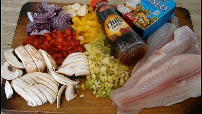 Pangasius v zelenině, použité suroviny