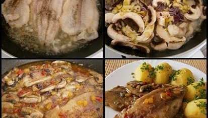 Pangasius v zelenině, Rybku osmahneme.Přidáme všechny ostatní suroviny a 15min.dusíme.Odvaříme šťávu na námi požadovanou hustotu:Podáváme s vařenými bramborami.