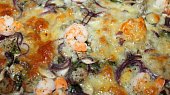 Pizza - mangold, krevety ...