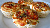 Pizza bagetky bez lepku, mléka a vajec (V muffinových formách - houstičky)