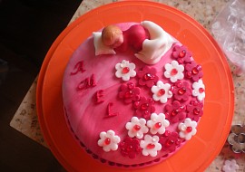 Růžový dortík