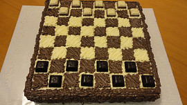 Šachovnicový dort