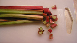 Šátečky s pudingem a rebarborou