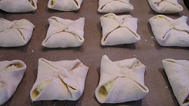 Šátečky s pudingem a rebarborou