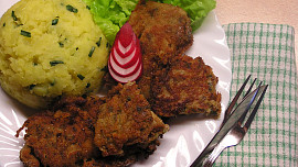 Smažené býčí žlázy s medvědím česnekem