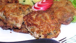 Smažené býčí žlázy s medvědím česnekem