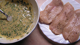 Smažené býčí žlázy s medvědím česnekem