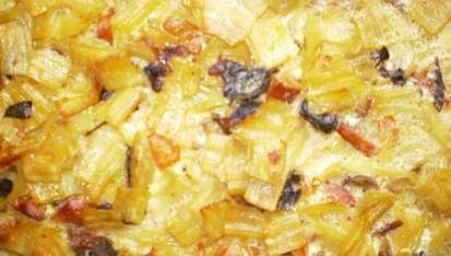 Šunkofleky se zeleninou a houbami