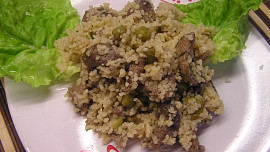 Vepřové nudličky s hráškem a kuskusem