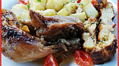 Zázvorové kuře pečené se zázvorovo -  bylinkovou nádivkou, Dobrou chuť!