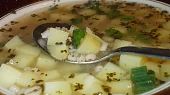Babiččina zapomenutá, kroupová česnečka