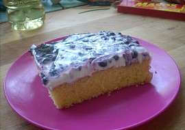 Borůvkový letní koláč s želatinou a tvarohem