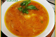 Celerovo-mrkvová polévka se šťouchanými bramborami
