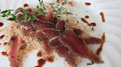 Domácí Carpaccio z panenky (hotová šmakuláda)