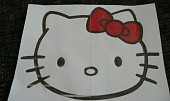 Dort Hello Kitty II., šablona na kitty