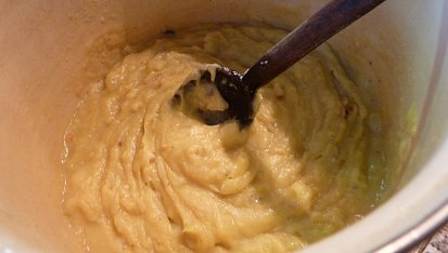 Houbová bramborka s citronovým zástřikem, jíška do hladka