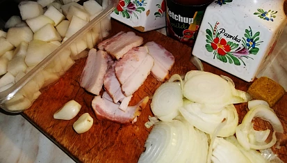 Kedlubnový guláš "pikant", suroviny...