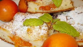 Koláč s meruňkami a rybízem