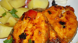 Marinovaný losos na zázvoru