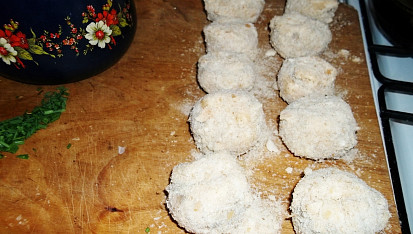 Smažené žampiony Surimi, obaleno 2x...