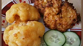 Smažený květák v Hrašce s Mahá kořením, + květákové placičky