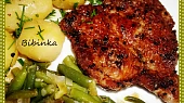 Zlatý krkovičkový steak s fazolkami, Zlatý krkovičkový steak s fazolkama