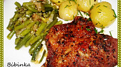 Zlatý krkovičkový steak s fazolkami, Zlatý krkovičkový steak s fazolkama