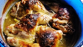 Bibinčiny kuřecí stehna plněná cuketovou nádivkou