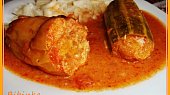 Cukety, papriky a masové koule v rajské omáčce se smetanou v PH, Cukety, papriky a masové koule v rajské omáčcese smetanou v PH
