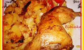 Gyrosové kuře z jednoho pekáče s plesnivými brambory