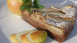 Hruškový čokoládový tvarožník bez mouky