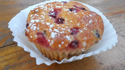 Kokosové muffiny s rybízem
