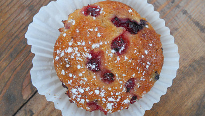 Kokosové muffiny s rybízem