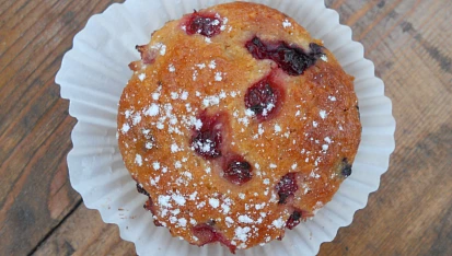 Kokosové muffiny s rybízem