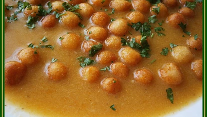 Kuřecí uzená "krémovka", se "smaženým hráškem"