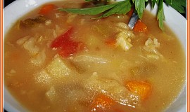 Mnohazeleninová zdravá polévečka prostá koření