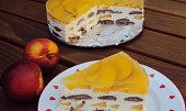 Nepečený tvarohovo-pudinkový dortík s jahodami a želé (s nektarinkami)