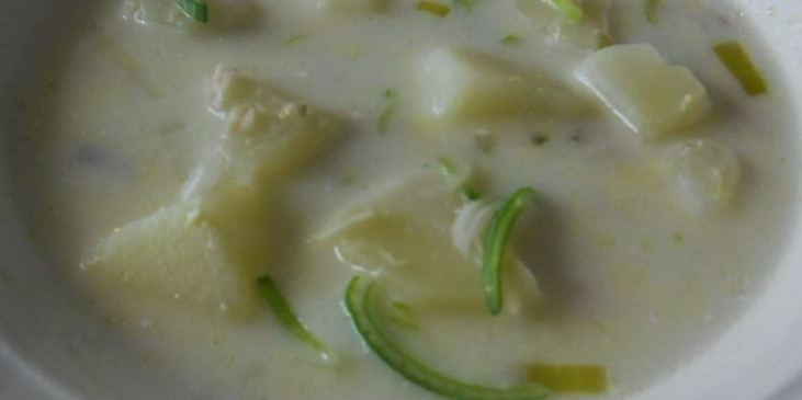 Porková polévka s bramborami, vejci , vločkama, smetanovo-sýrová (vydatná,zdravá,sytá)