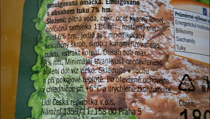 Bůček v pikantní medové šťávě, složení"Medové omáčky"