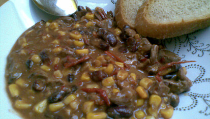 Chilli con Carne z drůbežích jater