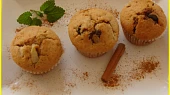 Čokoládovo-hruškové muffiny