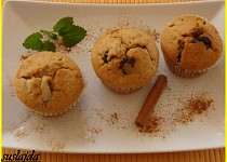 Čokoládovo-hruškové muffiny