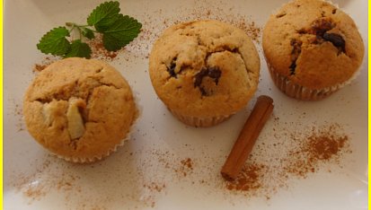 Čokoládovo-hruškové muffiny