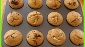 Čokoládovo-hruškové muffiny