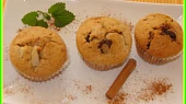 Čokoládovo-hruškové muffiny