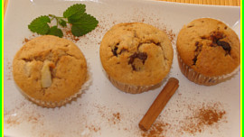 Čokoládovo-hruškové muffiny
