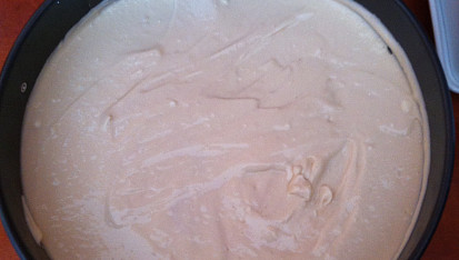 Čokoládový cheescake, světlá náplň...