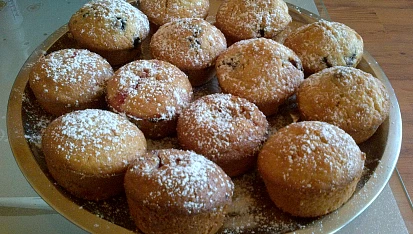 Cuketové muffiny, Boruvkove a jahodove muffiny :-)